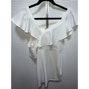 White off the shoulder mini dress